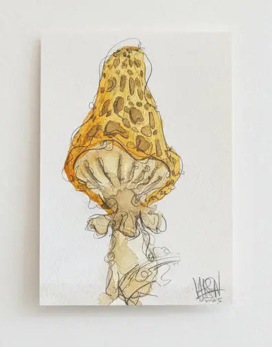 Derek Larson Original - Leopard Mushroom Pink Raven Art Gallery