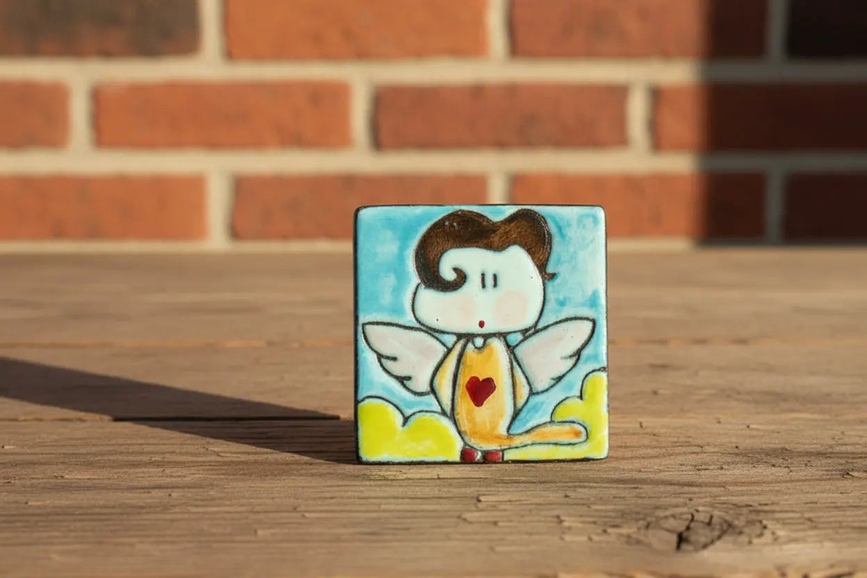 Decorative magnet with a cartoon character
