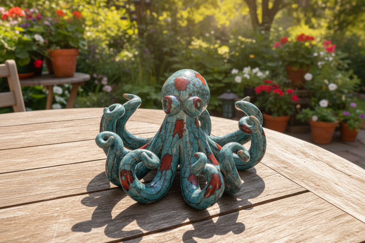 Decorative ceramic octopus 