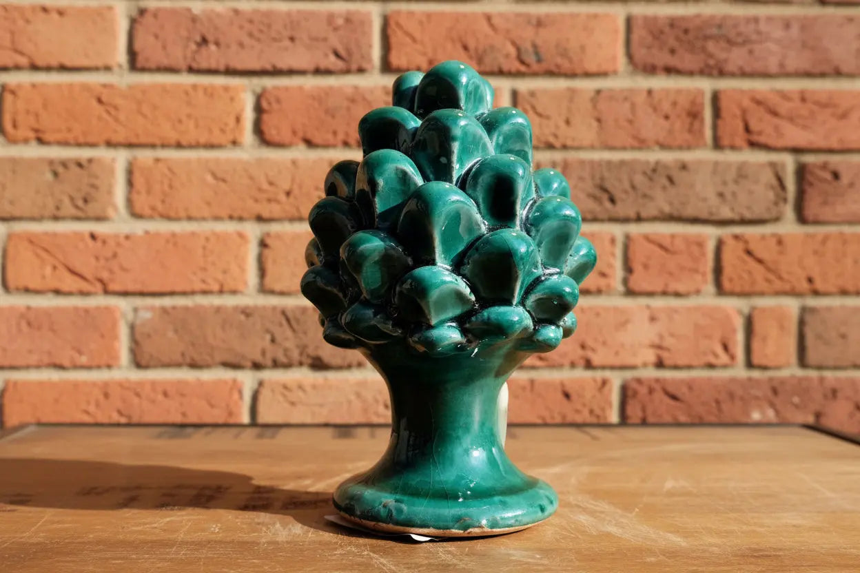 Light green ceramic Sicilian pinecone 