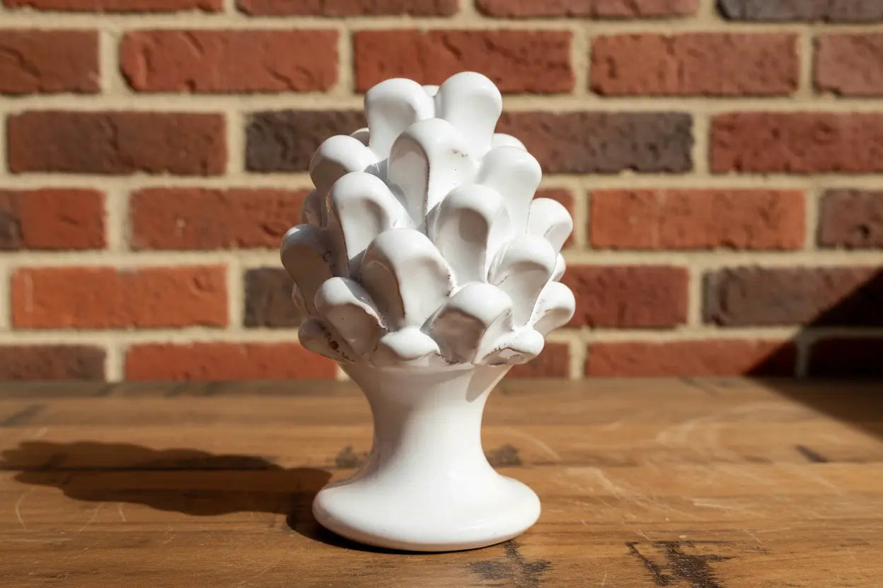 White ceramic Sicilian pinecone 