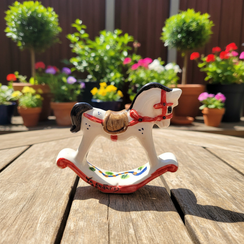 Small ceramic rocking horse 