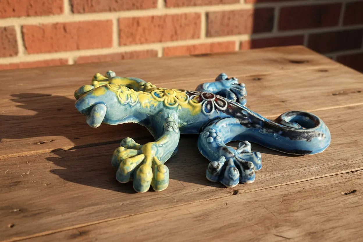 Decorative lizard-shaped figurine 