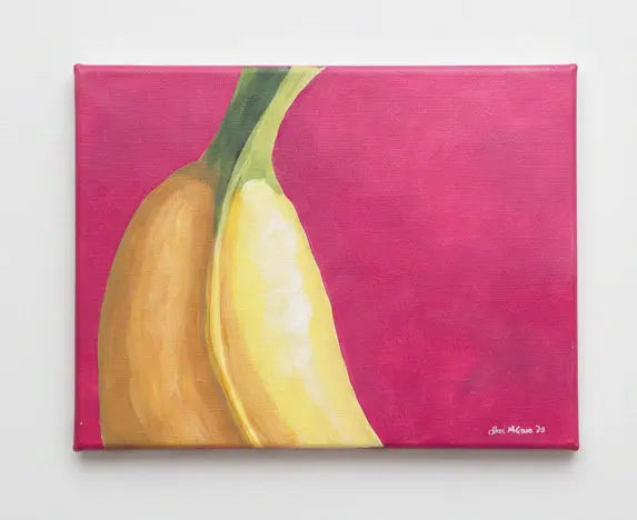 Laci McCrea Original – Banana - Acrylic on Canvas 12x9 Pink Raven Art Gallery