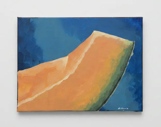 Cantaloupe Original Acrylic on canvas kitchen decor