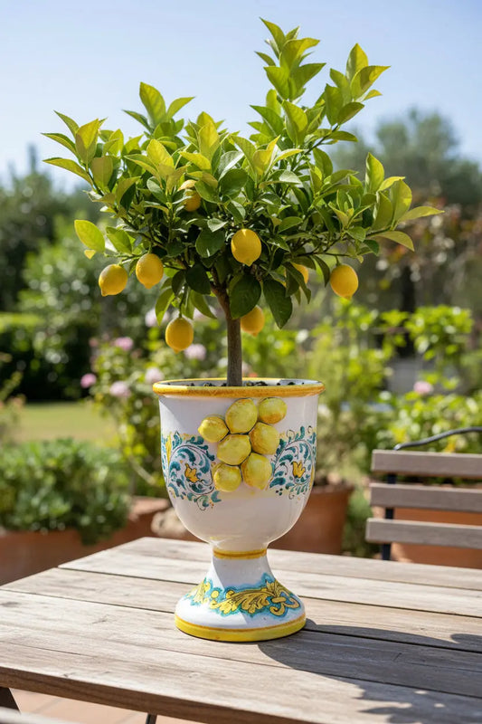 Lemon vase tall  D12" H16.5"  | 17 lbs Pink Raven Art Gallery
