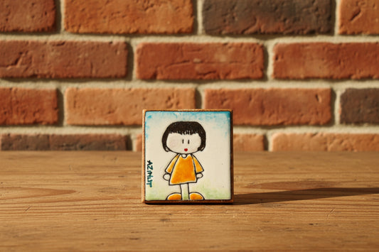 Decorative magnet with a cartoon character 