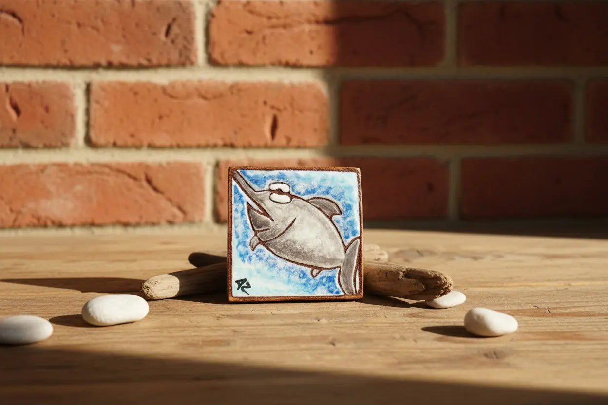 Decorative magnet with a cartoon character 