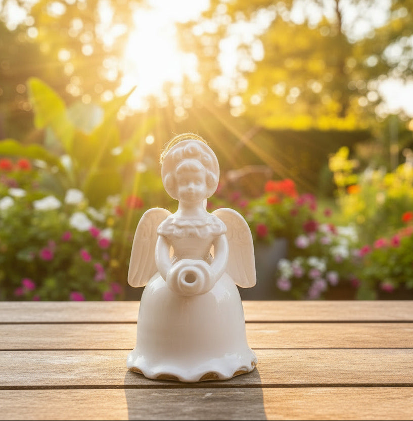 Sicilian white angel figurine folklore  - mother of angels 