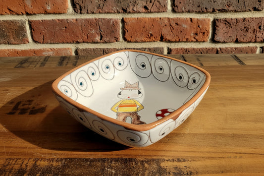 Ceramic bowl with cartoon design 